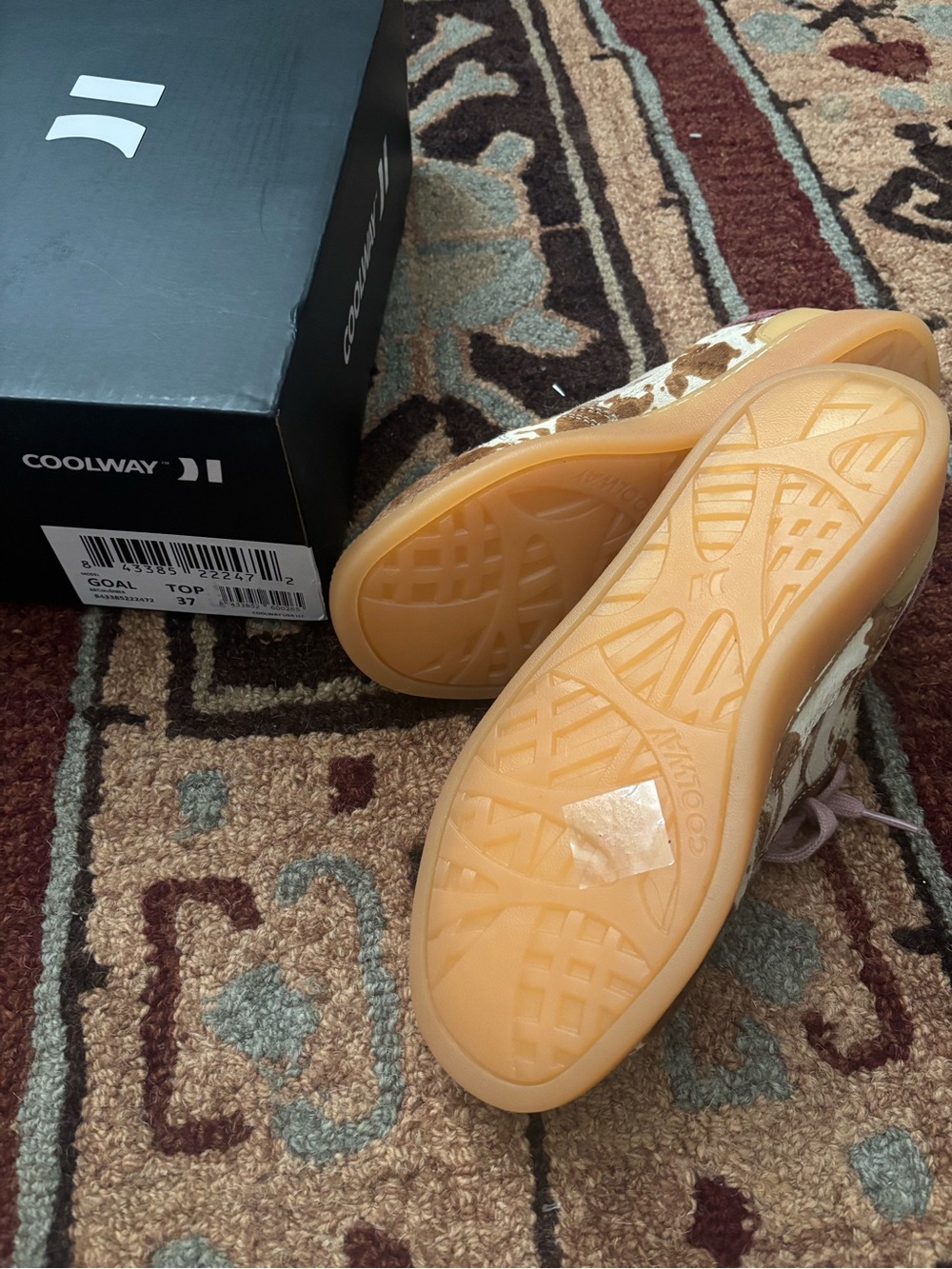 Coolway Women's Goal Animal Print Sneakers - Picture 6 of 6